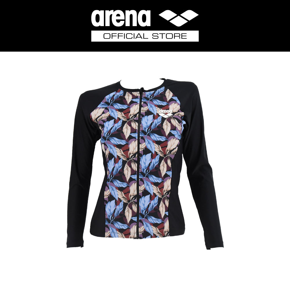 ARENA เสื้อ Rash guard ผู้หญิงแขนยาวมีซิป AO8W09