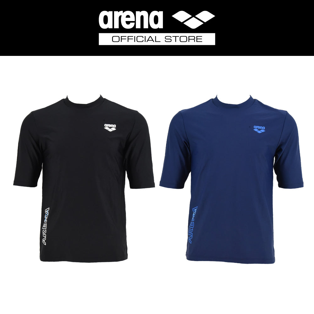 ARENA เสื้อว่ายน้ำ Rash guard ผู้ชายแขนสั้น AO8M18