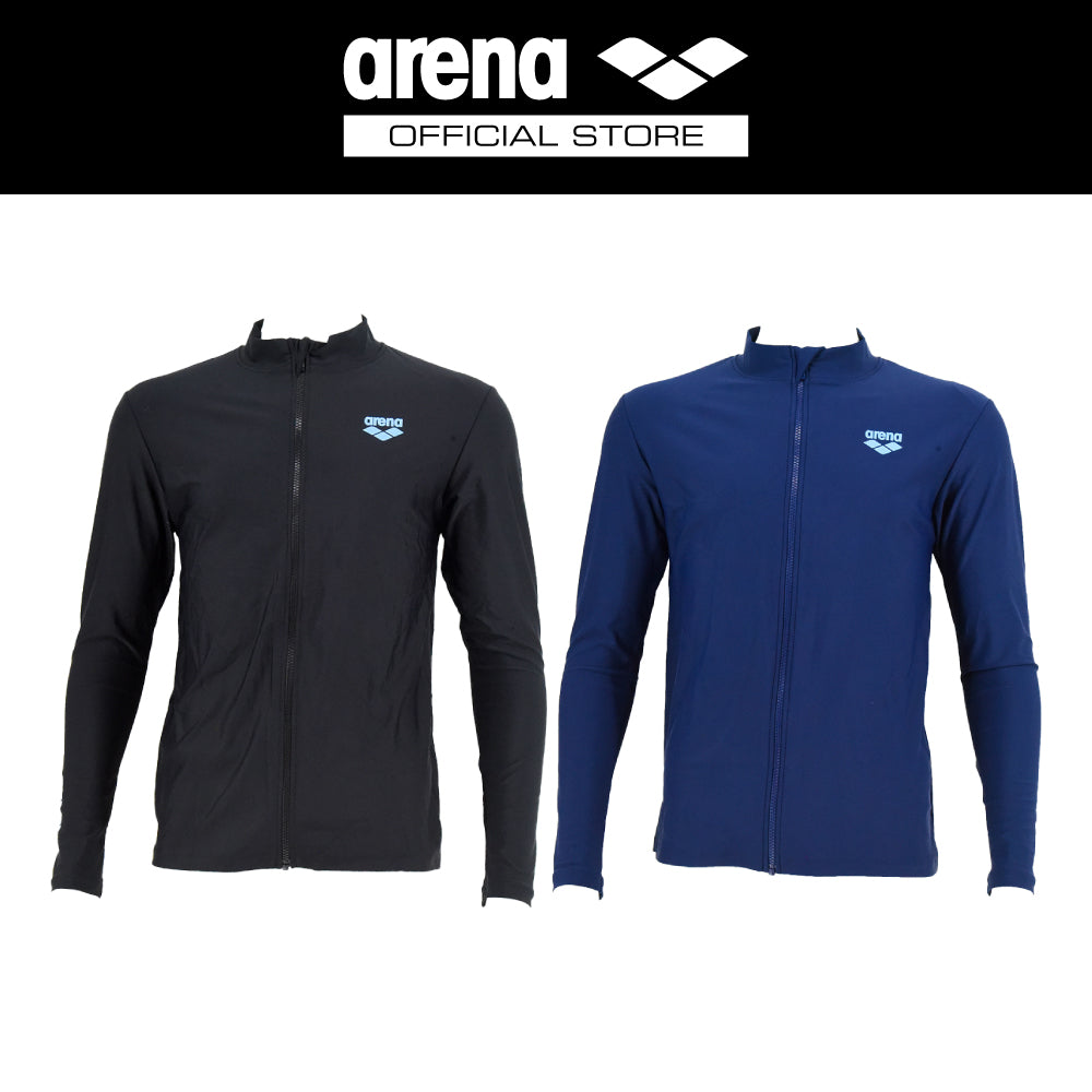 ARENA เสื้อว่ายน้ำ Rash guard ผู้ชายแขนยาวมีซิป AO8M19