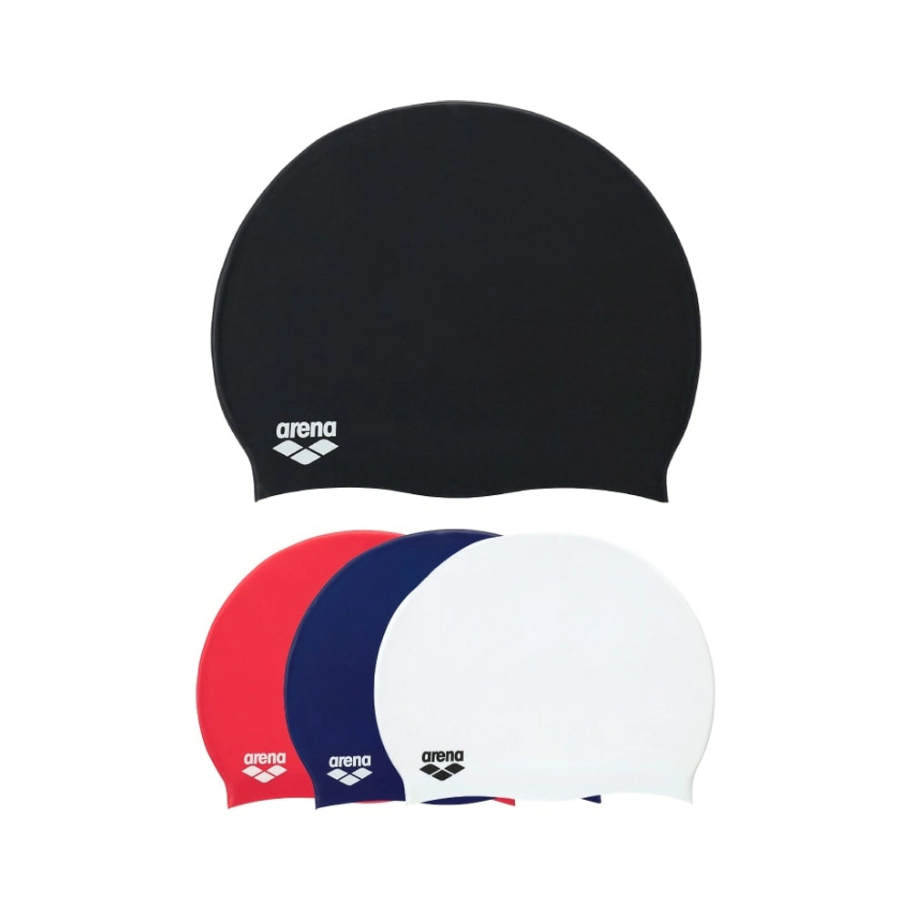 Arena หมวกว่ายน้ำ กันน้ำผู้ใหญ่ซิลิโคน สีเดียว หมวกว่ายน้ำชายและหญิง