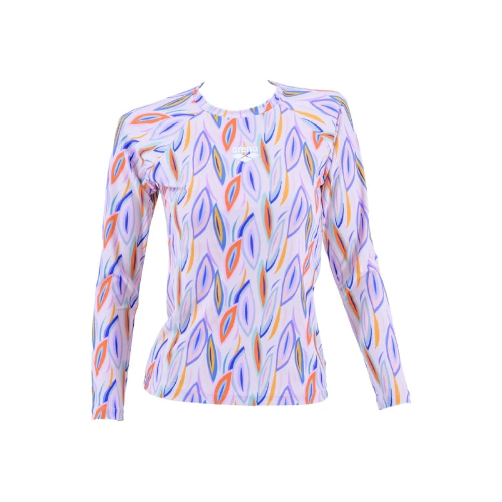 ARENA WOMEN LONG SLEEVE RASH GUARD เสื้อว่ายน้ำผู้หญิง | AAO8W10