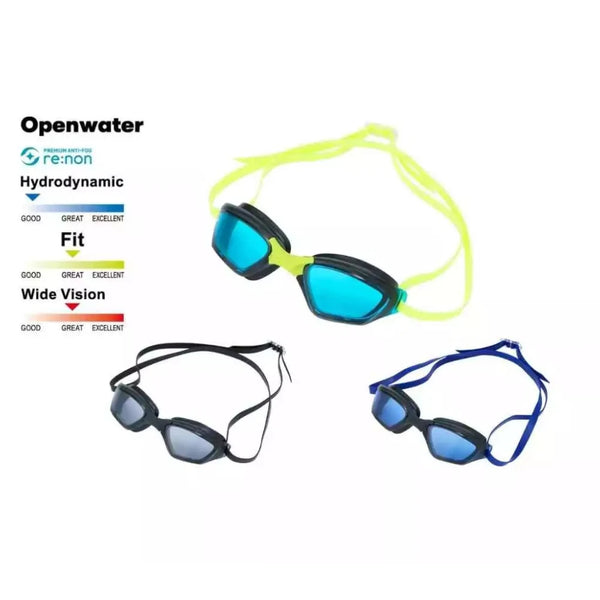 ARENA RACING GOGGLE- arena 800 re:non แว่นว่ายน้ำรุ่นแข่งขัน เลนส์โค้งพิเศษ มุมมองกว้าง