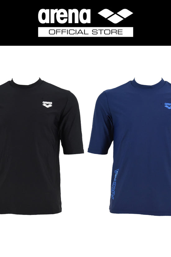 ARENA เสื้อว่ายน้ำ Rash guard ผู้ชายแขนสั้น AO8M18