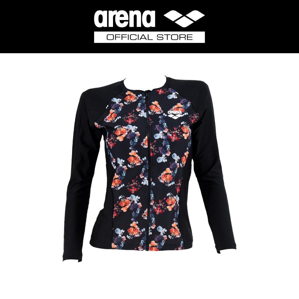 ARENA เสื้อ Rash guard ผู้หญิงแขนยาวมีซิป AO8W09