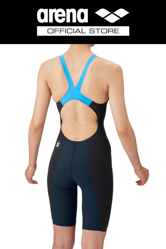 ARENA Women Racing one-piece spats(Open back/Half leg) (Storm CP) ชุดว่ายน้ำแข่งขันหญิง รุ่น AQUAFORCE STORM CP (เปิดหลัง / ขายาวครึ่งต้นขา) | AAW4000
