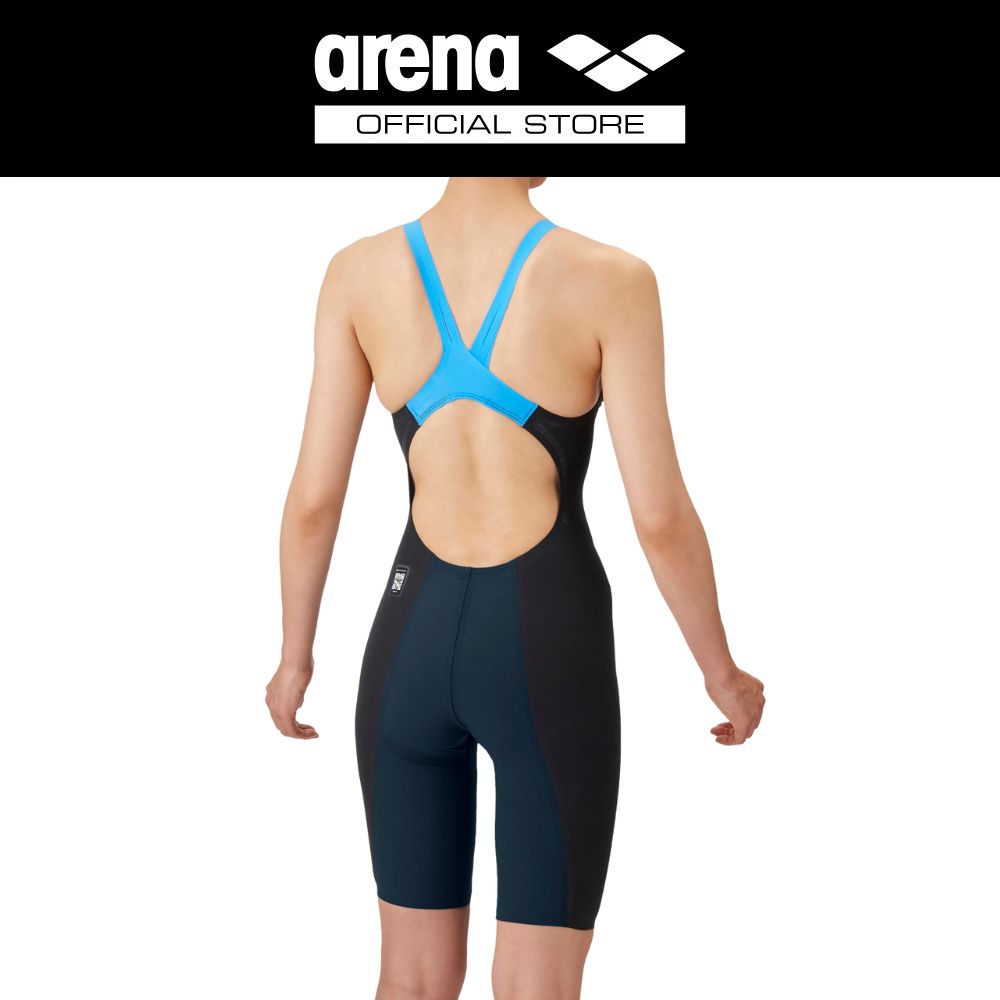 ARENA Women Racing one-piece spats(Open back/Half leg) (Storm CP) ชุดว่ายน้ำแข่งขันหญิง รุ่น AQUAFORCE STORM CP (เปิดหลัง / ขายาวครึ่งต้นขา) | AAW4000
