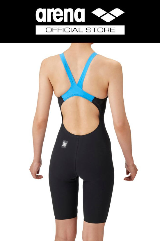 ARENA Junior(Girl) Racing one-piece spats(Open back/Half leg) (Storm MF) ชุดว่ายน้ำแข่งขันเยาวชนหญิง | AAG4002