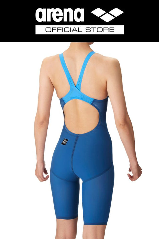 ARENA Junior(Girl) Racing one-piece spats(Open back/Half leg) (Storm MF) ชุดว่ายน้ำแข่งขันเยาวชนหญิง | AAG4002