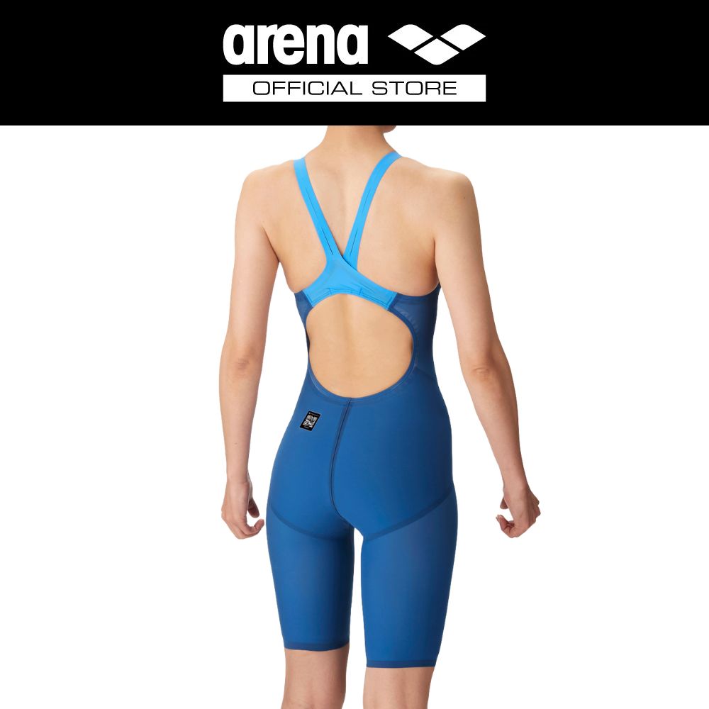 ARENA Junior(Girl) Racing one-piece spats(Open back/Half leg) (Storm MF) ชุดว่ายน้ำแข่งขันเยาวชนหญิง | AAG4002