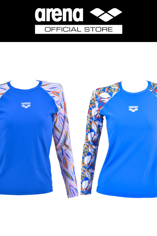 ARENA WOMEN LONG SLEEVE RASH GUARD เสื้อว่ายน้ำ AO8W11