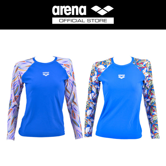 ARENA WOMEN LONG SLEEVE RASH GUARD เสื้อว่ายน้ำ AO8W11