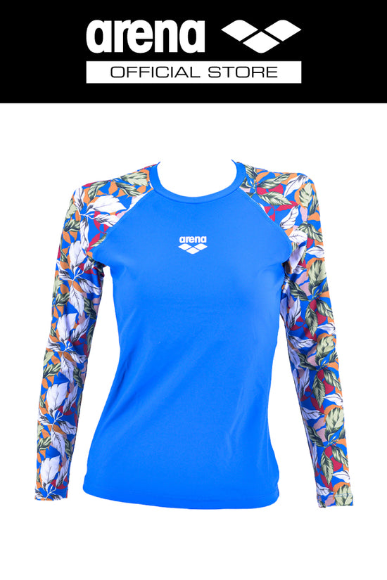 ARENA WOMEN LONG SLEEVE RASH GUARD เสื้อว่ายน้ำ AO8W11