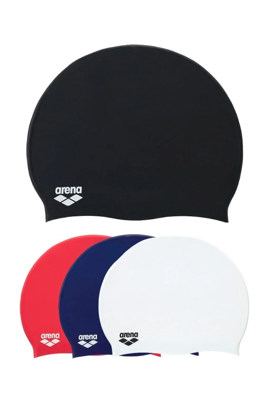 Arena หมวกว่ายน้ำ กันน้ำผู้ใหญ่ซิลิโคน สีเดียว หมวกว่ายน้ำชายและหญิง