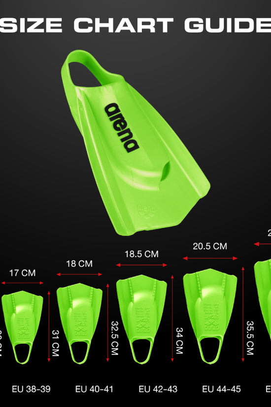 ARENA fins ตีนกบสำหรับนักว่ายน้ำมืออาชีพ ASF9J1
