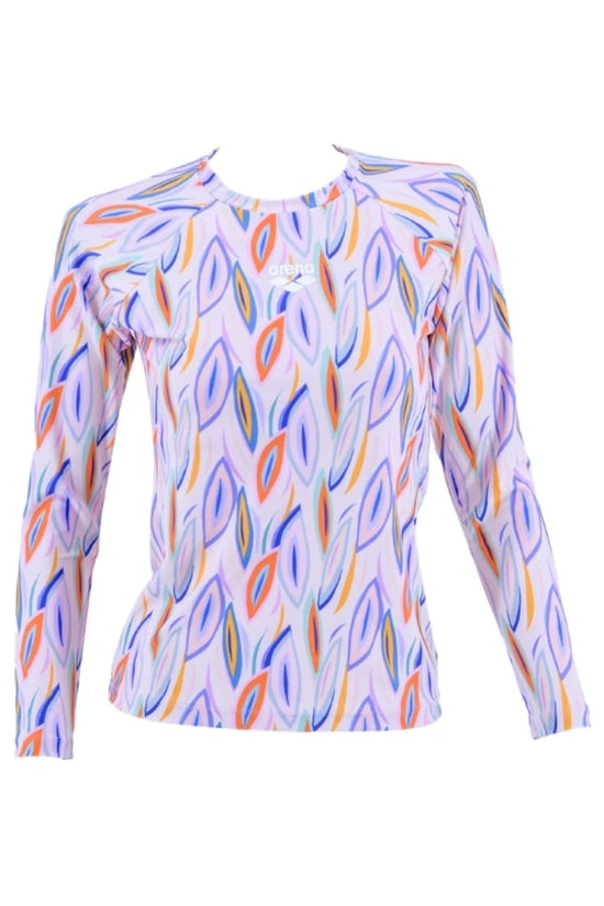 ARENA WOMEN LONG SLEEVE RASH GUARD เสื้อว่ายน้ำผู้หญิง | AAO8W10