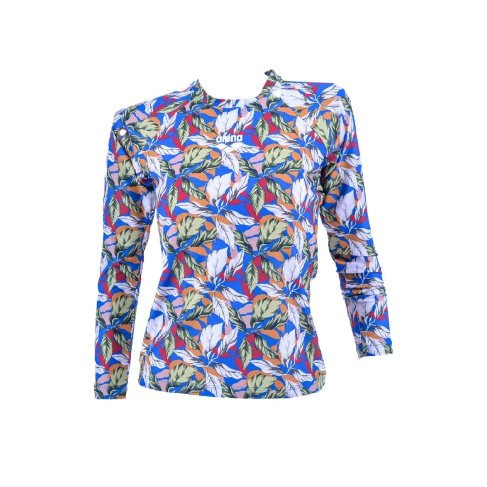 ARENA WOMEN LONG SLEEVE RASH GUARD เสื้อว่ายน้ำผู้หญิง | AAO8W10