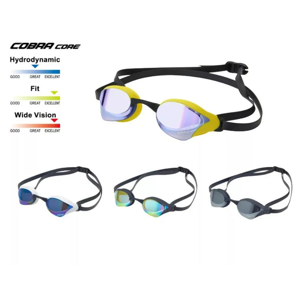 ARENA Top Racing goggle Cobra Core Mirror แว่นตาว่ายน้ำแข่งขันระดับท็อป สำหรับนักว่ายน้ำมืออาชีพ