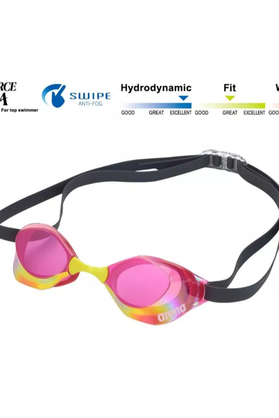 ARENA AQUAFORCE SWIFT A SWIPE แว่นตาว่ายน้ำ สำหรับการแข่งขัน สีชมพู