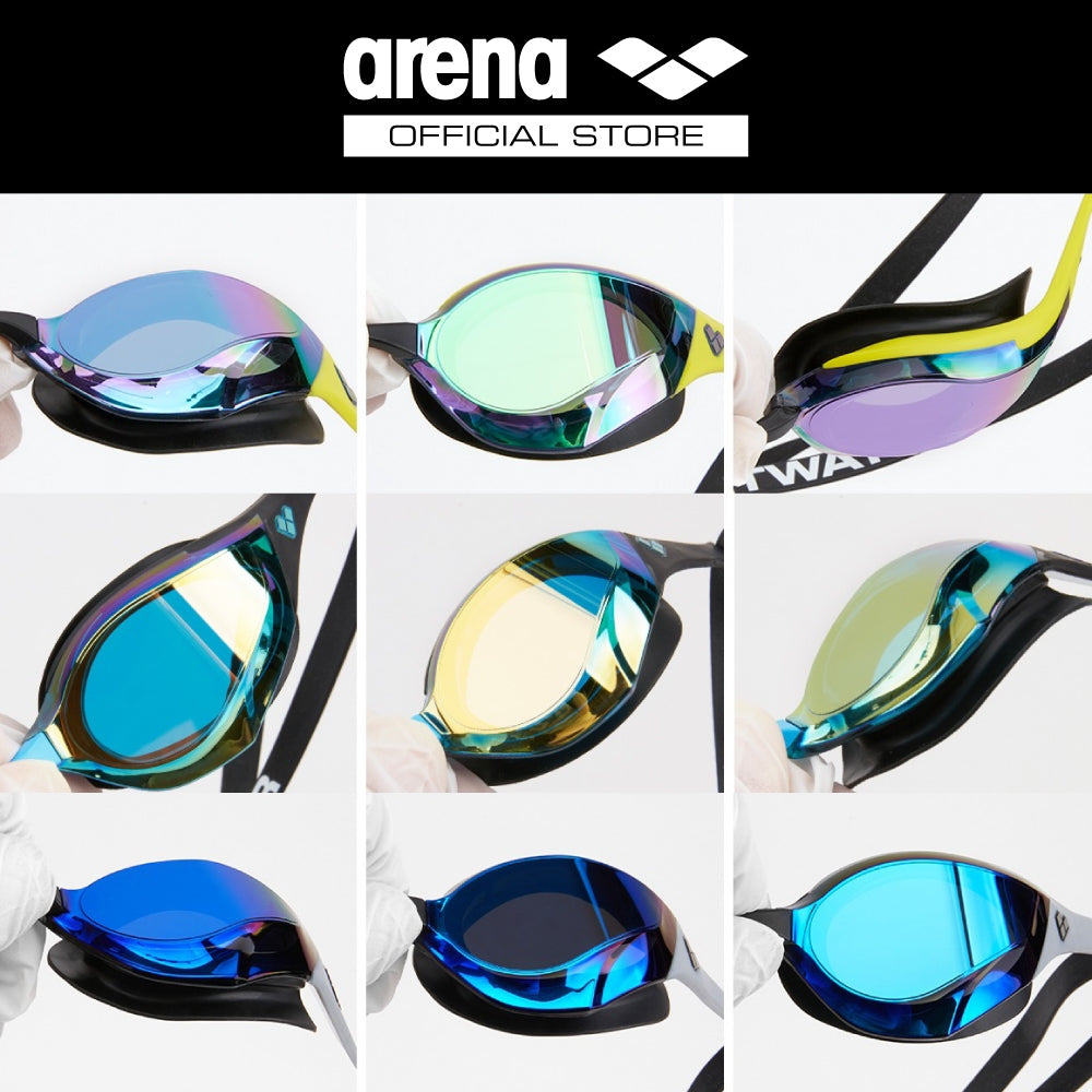 ARENA Top Racing Goggle - Cobra Edge Swipe แว่นตาว่ายน้ำสำหรับแข่งขัน แว่นตาดำน้ำ แว่นตาว่ายน้ำไร้ขอบ AASVYR2