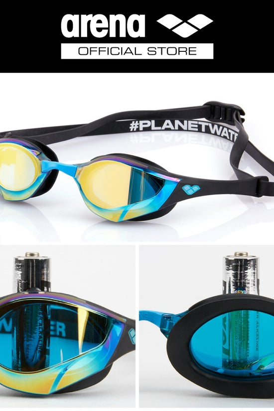 ARENA Top Racing Goggle - Cobra Edge Swipe แว่นตาว่ายน้ำสำหรับแข่งขัน แว่นตาดำน้ำ แว่นตาว่ายน้ำไร้ขอบ AASVYR2