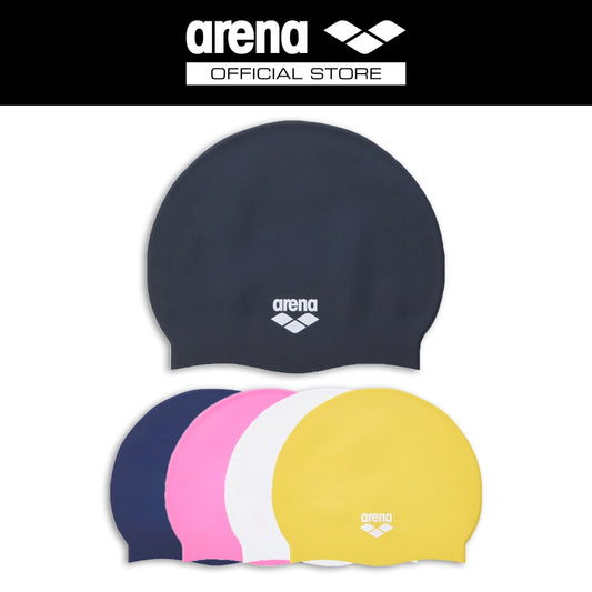 ARENA หมวกว่ายน้ำ กันน้ำผู้ใหญ่ซิลิโคน สีเดียว หมวกว่ายน้ำหญิง หมวกว่ายน้ำชาย AASCS14